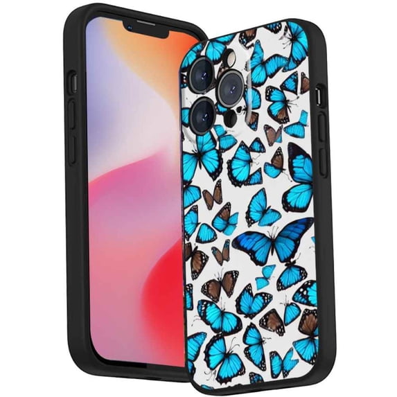 Compatible with iPhone 14 Pro Max Phone Case, Butterflies2 76 Case Men Women, Flexible Silicone Shockproof Case for iPhone 14 Pro Max