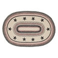 thumbnail image 6 of VHC Brands Colonial Star, Braided Jute Rug, Non-Skid Pad, Door Mat, Rectangle, Tan Red Black, 24x36, 6 of 10
