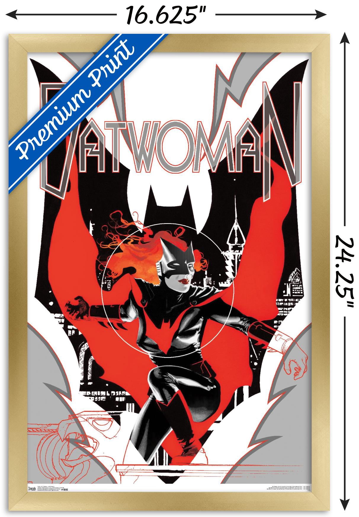 DC Comics - Batwoman Wall Poster, 14.725" x 22.375", Framed