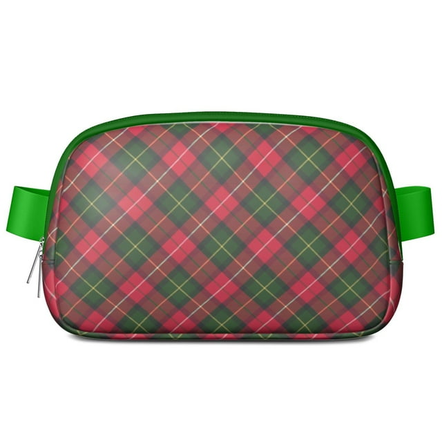 Rustic Farmhouse Plaid Fanny Pack – Classic Checkered Belt Bag with Geometric Retro Feel