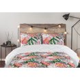 thumbnail image 5 of Ambesonne Peony Down Alternative Quilt Comforter, Floral Vintage Leafy Design, King, Forest Green Dark Coral, 5 of 5