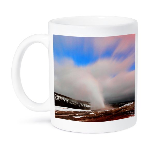 3dRose, Old Faithful Geyser in Winter Yellowstone National Park, 11oz Mug