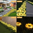 SolarEra 2 Pack Solar Sunflower Garden Lights, Outdoor Waterproof, LED ...