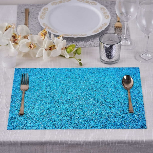 Efavormart 6 Pack NonSlip Table Placemats, Rectangle Faux Leather