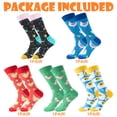 thumbnail image 2 of Forfamy 5 Pairs Easter Socks for Women Easter Bunny Crew Socks Rabbit Carrot Egg Pattern Socks Fun Socks for Easter Party Gift, 2 of 7
