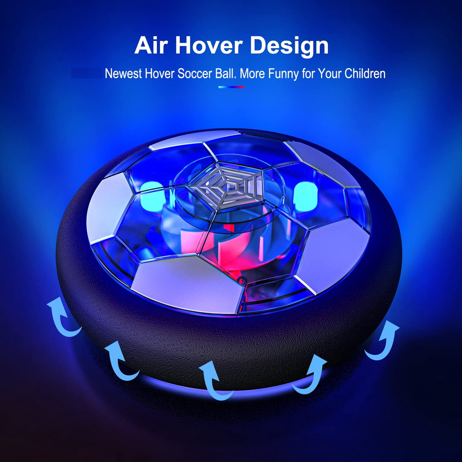 Hover Soccer Ball,4-in-1 Hover Soccer Ball Hockey Bowling Set for Kids 6-12,LED Soccer Games Indoor&Outdoor Toys Birthday Christmas Gifts for Kids Boys Girls 3 4 5 6 7 8 9+ Year Old