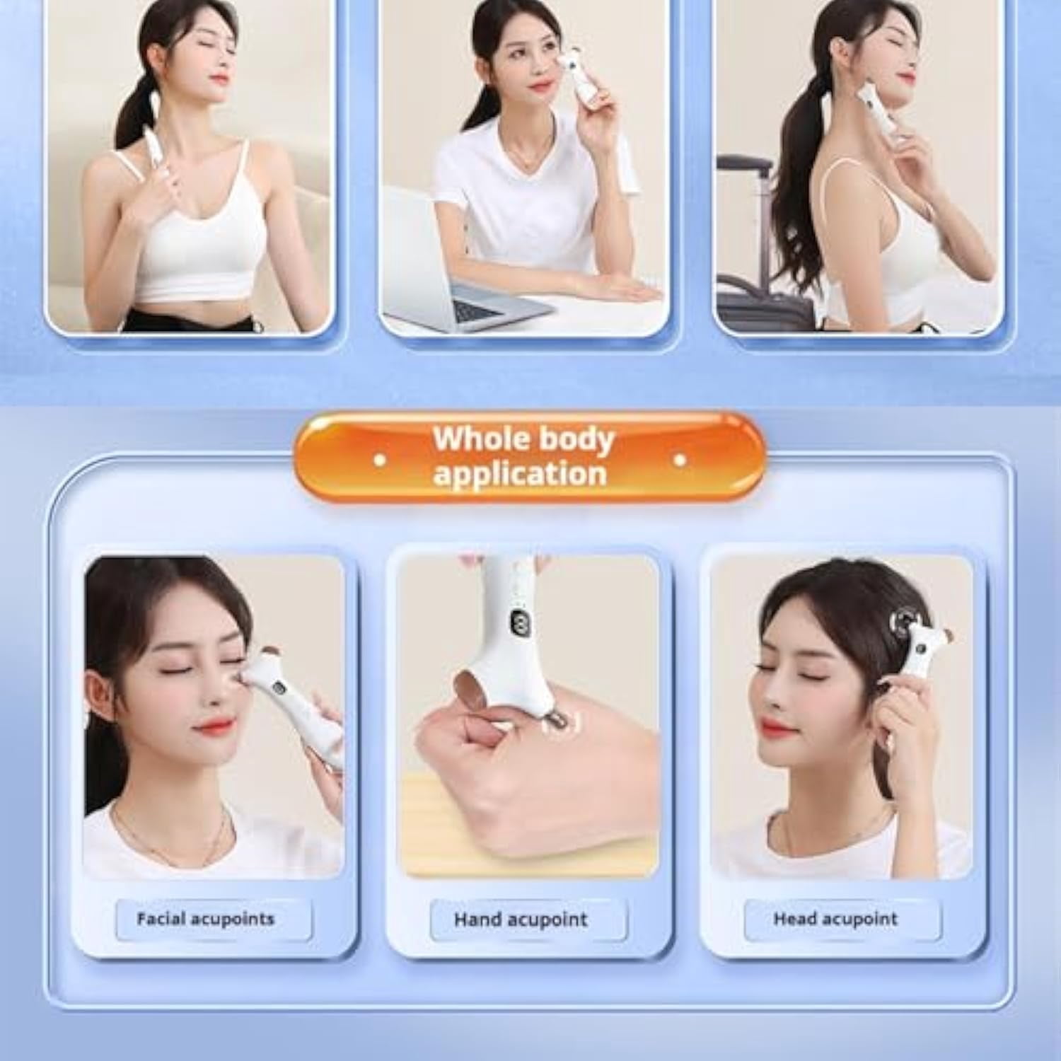 Rezuri - 4-in-1 Jaw Massager, Cura Pen TMJ Relief Device, Rezuri TMJ Massager, Facial Sculpting Device with Soothing Heat and Vibration, Meridian Massagers for Jaw, Face & Neck Pain, Stiffness