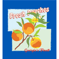 thumbnail image 2 of Natural World Fresh Peaches Crew Neck Short Sleeve Adult T-shirt
-XL-Orange, 2 of 3