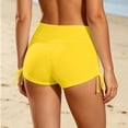 thumbnail image 3 of Plus Size Swim Shorts for Women Side Tied Swimsuit Bottoms Bathing Suit for Women Summer Tops Clothes Outfits 2026 Fashion Yellow S, 3 of 5
