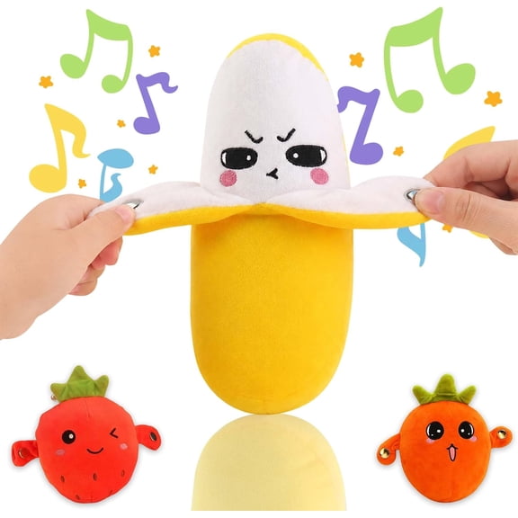 Musical Sensory Toys Interactive Plush, Dual Gameplay Modes Soft Fruit Design, Touch-Activated Music Toy For Couples Kids, Christmas Birthday Gift