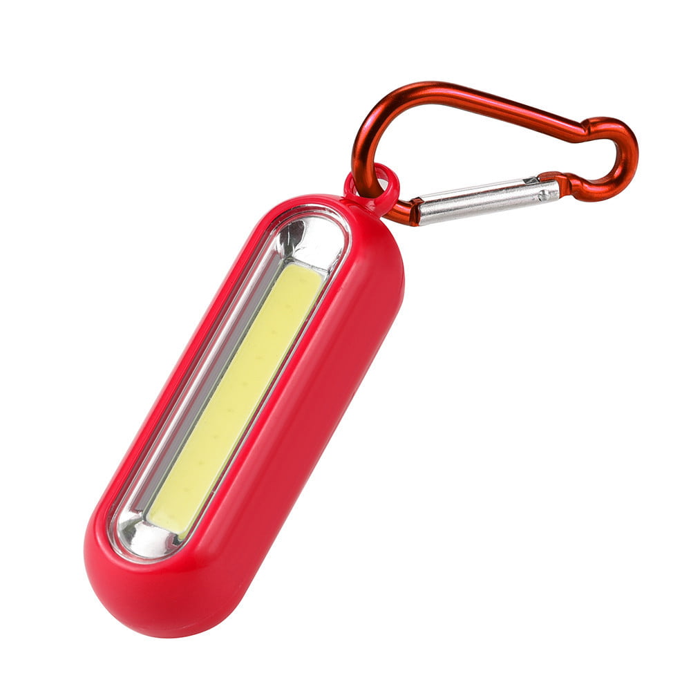 LED COB Key Light Keychain Mini Torch Outdoor Flashlight Bag Handbag Keys Red 