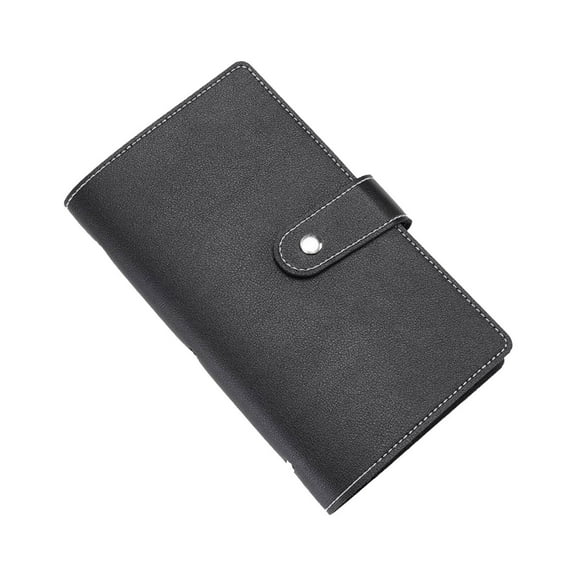 CCOCC Card Holder,Large Capacity Design RFID Card Holder,Reinforced Edges Alloy Snap Closure Card Case,Black