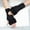 Black, variant on absanyy Women's Acrylic Knit Fingerless Gloves with Faux Fur Trim, Stretchy One Size Fits Most, Black - Ideal for Transitional Weather & Office Use