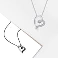 thumbnail image 5 of Everly Women's Diamond Accent 10k White Gold Heart Pendant with Chain, 5 of 10