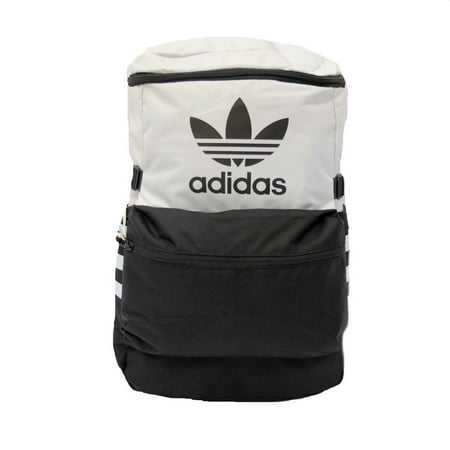 Adidas Original Classic Zip Top Backpack with 15" Laptop Sleeve - White/Black