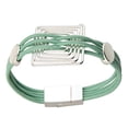 thumbnail image 2 of Brazalete de Cuero Jinwen Hebilla Magnética Verde Pulsera Multicapa, 2 of 8