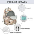 thumbnail image 4 of Bulldog Dog and Flower Florals Backpack for School,Cute School Bag,Schoolbag with Adjustable Shoulder Straps & Padded Back,13.4"x11"x4.7", 4 of 6