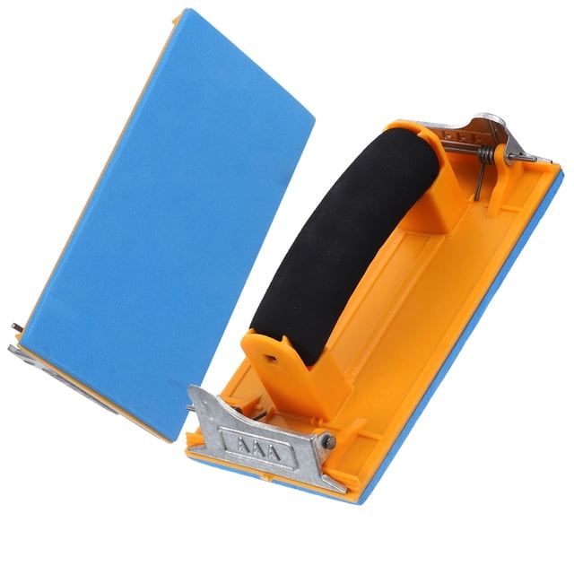FUTUREORYY Sanding Holder Hand Sanding Block Yellow For Woodworking 1Pcs