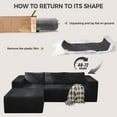 thumbnail image 4 of YVDNHP Modular Cloud Sofa - No Assembly Required, 107.8" Oversized L-Shaped Sectional with Chaise, Flannel Fabric Deep Seating Couch for Living Room, 4 of 8