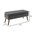 thumbnail image 5 of Solid Wood Legs Storage Ottoman Bench Easy Assembly Entryway & Bedroom Furniture Stylish & Practical, 5 of 12