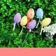 thumbnail image 2 of 6pcs Glitter Easter Egg Picks Foam Crafts Wooden Stake Decoration Cake Topper Sticks Garden Ornament, 2 of 9