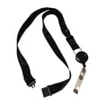 thumbnail image 2 of 1 LR black anti choke lanyard with retractable badge reel for ID badges and proximity cardsLR, 2 of 6