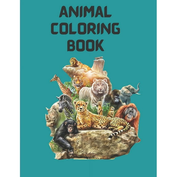 Animal Coloring Book: For Kids Aged 3-8, Animal coloring book for kids (Paperback)