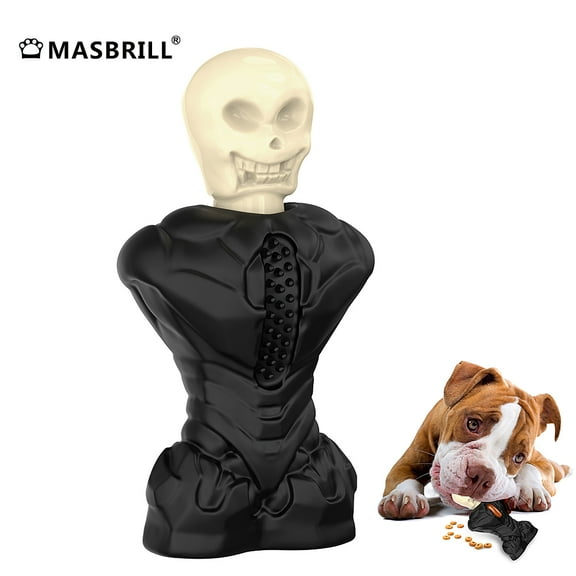 MASBRILL Skull Dog Toys– Durable Dog Toys for Aggressive Chewers & Chew Toy Non-Toxic Food Safe Natural Rubber