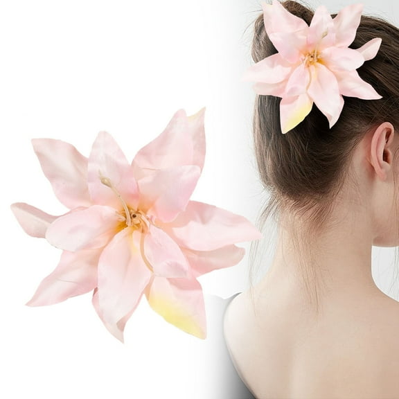 Simulation Flower Hairpin Ladies Pink A, Light Flower Hair Clips Hair Accessories for Garden Wedding Parties Beach Holiday Birthday Mother's Day (A Flower Hairpin)