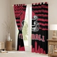 thumbnail image 3 of jejeloiu Football Sport City Black Out Curtains,Red Rugby Helmet Curtains Pack of 2 (42x63 Each) For Boys Kids, 3 of 6