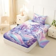 thumbnail image 2 of Erosebridal Rainbow Unicorn Print Twin Sheet Sets,Colorful Blossom Floral Bedding For Girls Kids 3pcs, 2 of 6