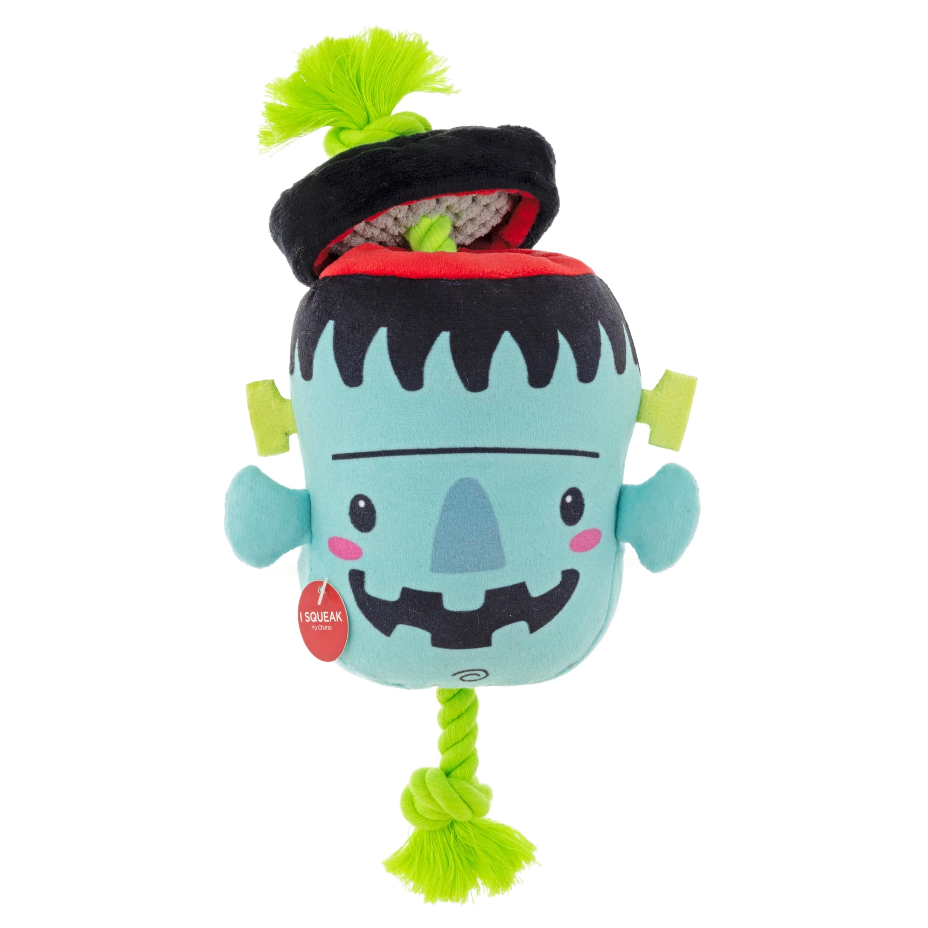 Vibrant Life Halloween Jouet en peluche grinçant de 10,5 pouces avec corde de traction, Frankenstein