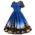 thumbnail image 5 of Likimi Hallowmas Dress For Women Dress Up Cartoon Print Stage Show Halloween Costumes For Performance Fashionable Cosplay Dresses Size S, 5 of 9