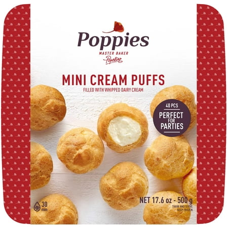 Poppies Mini Cream Puffs, 17.6 Oz, 40 Count