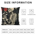 thumbnail image 5 of BANET Skull The Kissing Lovers Art Throw Pillow Case, Gift for Wife, , for Tarot Lovers, Skull Lovers, Wedding, Cushion Cover for Sofa Couch Bed 20x20in, 5 of 5