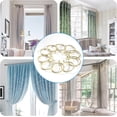 thumbnail image 6 of 44 Pack Curtain Rings with Eyelets, Metal Drapery Ring for Pinch Pleat Curtains, Drape Ring 1.5 Inch I D, Fits Up to 1.2 in Rod (Gold), 6 of 7