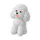 thumbnail image 3 of Estatua de perro sentado, decoración para interiores y exteriores, coleccionable, bonito cachorro de jardín. Blanco, 3 of 9