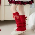 thumbnail image 2 of lnmuld Kids Socks Girls Leg Warmers Knitted Calf Socks Festive Holiday Stocking Stuffers for Toddlers and Children Soft Comfortable Winter Wear Size:One Size, 2 of 6
