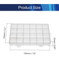 thumbnail image 2 of HUGFEGWE Clear Plastic Organizer Box,Component Storage Box,24 Grids Fixed Storage Container Jewelry Box for Beads Art DIY Crafts Jewelry Fishing Tackles 7.60"x5.20"x0.87"(LxWxH) Clear White 1PCS, 2 of 5