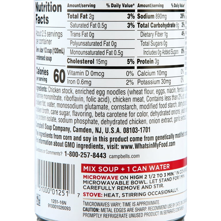 Campbells Chicken Noodle Soup Nutrition Facts campbells-chicken-noodle-soup-nutrition-facts