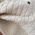 thumbnail image 5 of AUDeals Boys Girls Cable Knit Quarter Zip Sweater Mock Neck Button Pullover Knitted Sweater Toddler Baby Kids Casual Outerwear Tops (Red, 9-10 Years), 5 of 5