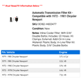 thumbnail image 2 of Automatic Transmission Filter Kit - Compatible with 1972 - 1981 Chrysler Newport 1973 1974 1975 1976 1977 1978 1979 1980, 2 of 2