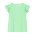 thumbnail image 4 of Mgmyaa Short Sleeve T-Shirt for Girls with Cute Flying Flutter Sleeves Summer 1/4 Sleeve Blouse Casual Ruffle Tee Tops, 4 of 8