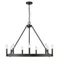 thumbnail image 2 of Golden Lighting Alastair Metal 9-Light Chandelier in Matte Black, 2 of 2