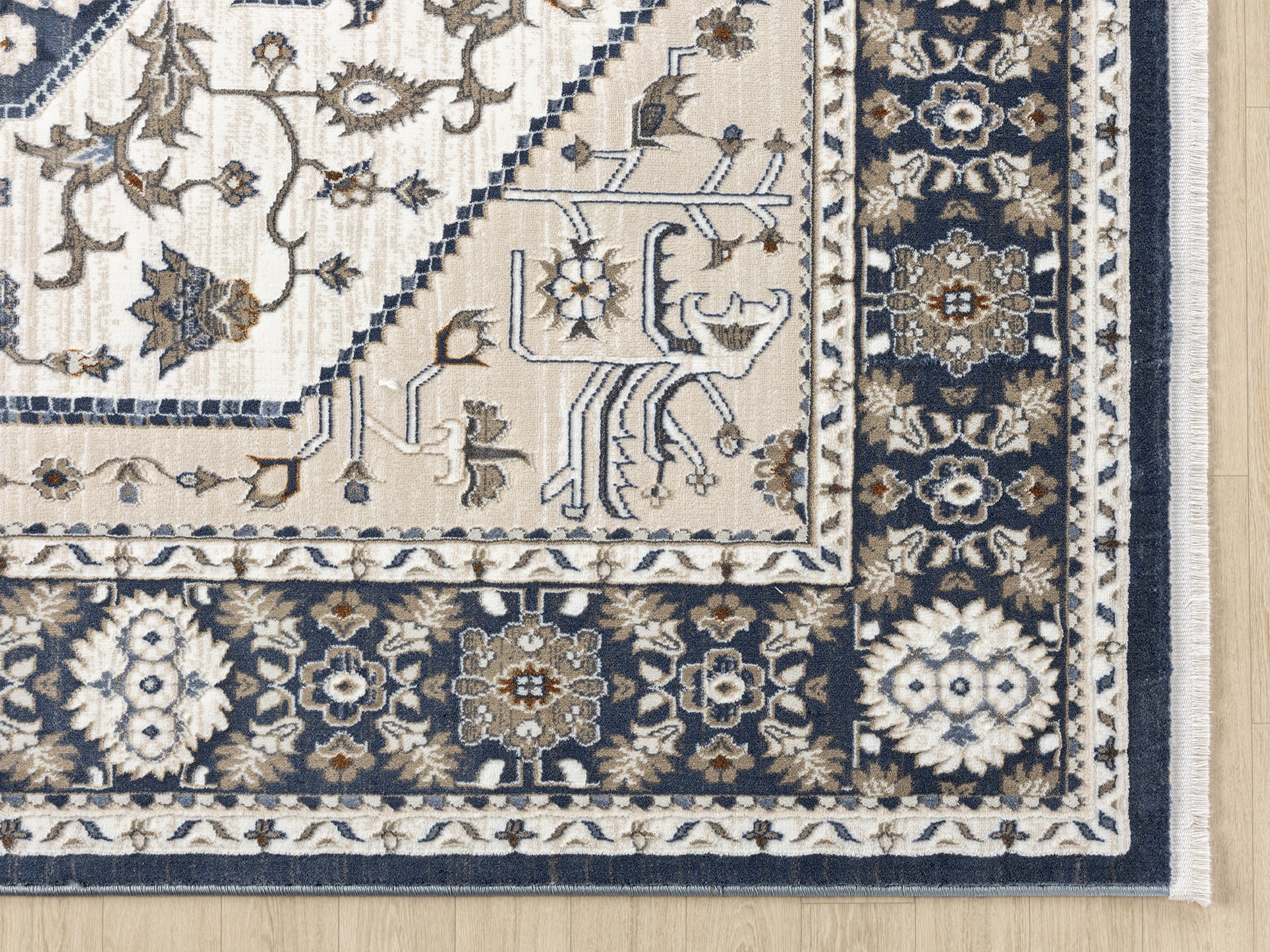 United Weavers Riviera Delphine Area Rug, Border Pattern, Blue, 12'6" X 15'