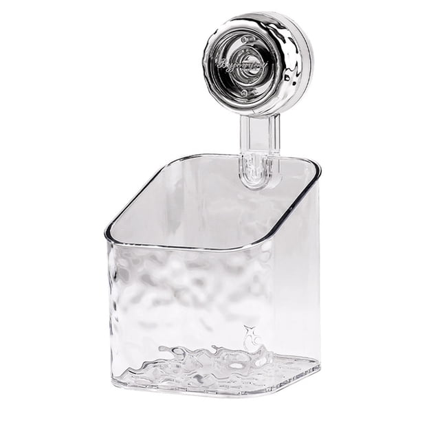 Billuyoard Cesta de almacenamiento con ventosa para ducha, materiales de PC, caja de almacenamiento con ventosa, sin necesidad de perforación Cocina y Comedor