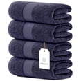 thumbnail image 1 of Juego de toallas de baño, color blanco, clásico, lujoso, 700 g/m², algodón, 4 unidades, 1 of 9