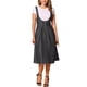 thumbnail image 2 of Vestido con tirantes INSPIRE CHIC para mujer, vestido midi de mezclilla con botones en la parte delantera, escote en U clásico, con bolsillos, talla XL, color negro, 2 of 6
