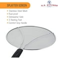 thumbnail image 3 of U.S. Kitchen Supply 13" Stainless Steel Fine Mesh Splatter Screen with Resting Feet & Black Comfort Grip Handle, 3 of 6