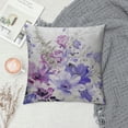 thumbnail image 2 of Lavender Throw Pillow Cushion Cover, Pastel Cornflowers Bridal Classic Design Gentle Floral Print Wedding Design, Decorative Square Accent Pillow Case,  Violet White Pink, 2 of 5